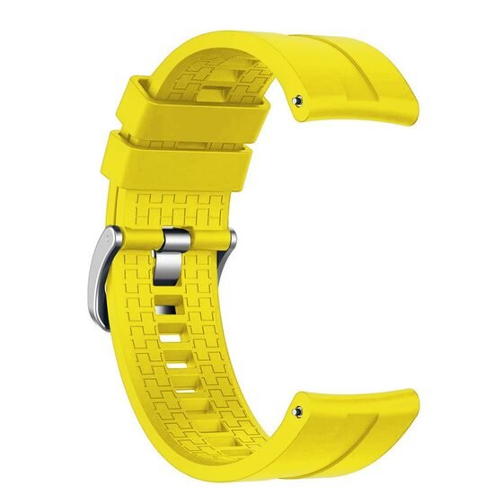 Microsonic Oppo Watch 46mm Kordon, Silicone RapidBands Sarı ( Siyah Pimli )
