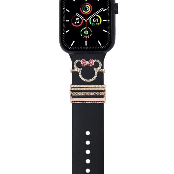 Microsonic Apple Watch SE 2022 40mm Kordon Aksesuarı Minnie Mouse Charm