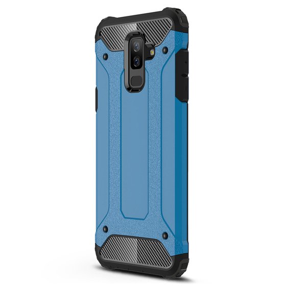 Microsonic Samsung Galaxy A6 Plus 2018 Kılıf Rugged Armor Mavi