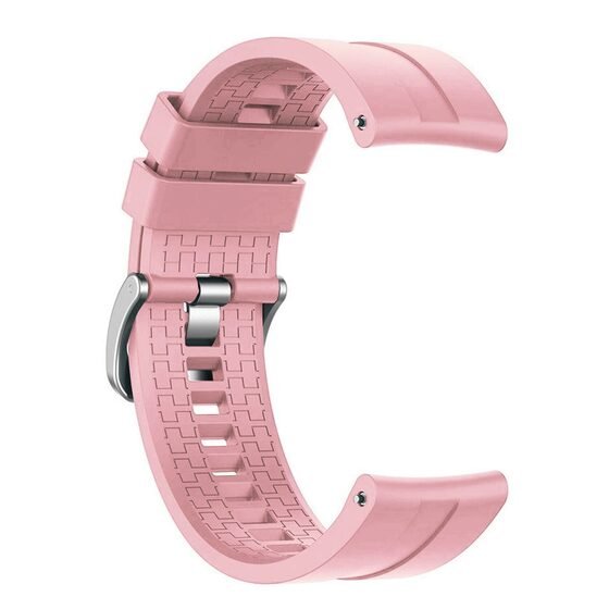 Microsonic Oppo Watch 46mm Kordon, Silicone RapidBands Rose Gold ( Siyah Pimli )