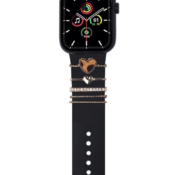 Microsonic Apple Watch SE 2022 40mm Kordon Aksesuarı Heart Charm