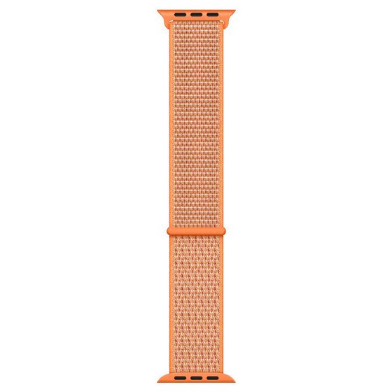 Microsonic Apple Watch Series 5 44mm Hasırlı Kordon Woven Sport Loop Spicy Orange