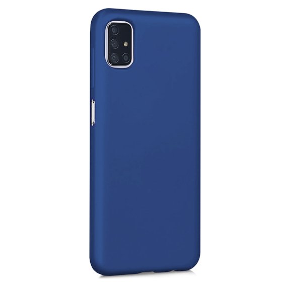 Microsonic Matte Silicone Samsung Galaxy M51 Kılıf Lacivert