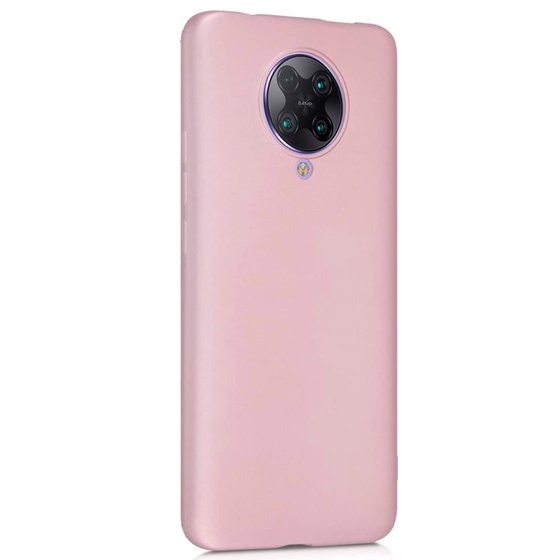 Microsonic Matte Silicone Xiaomi Redmi K30 Pro Kılıf Rose Gold