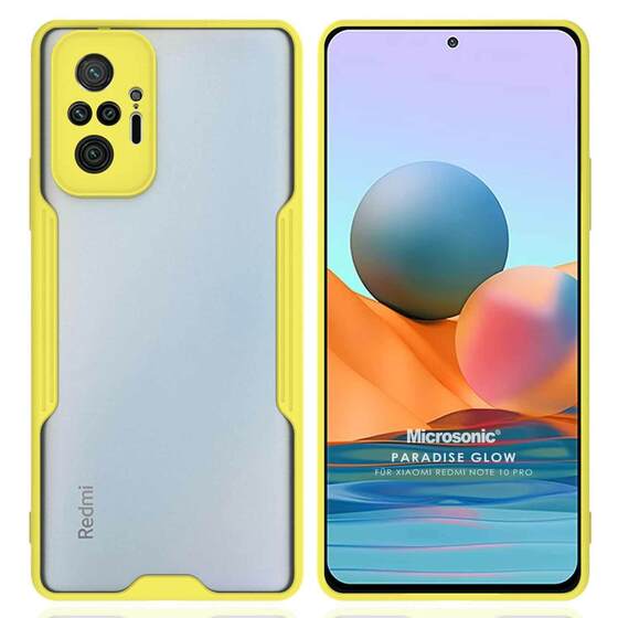 Microsonic Xiaomi Redmi Note 10 Pro Kılıf Paradise Glow Sarı