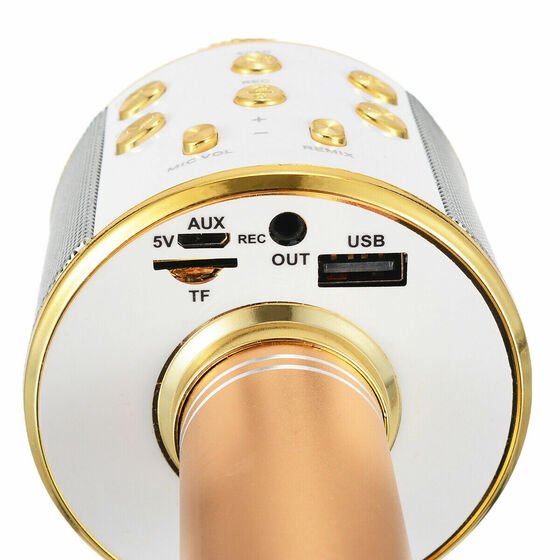 Microsonic Karaoke Bluetooth Mikrofon Gold