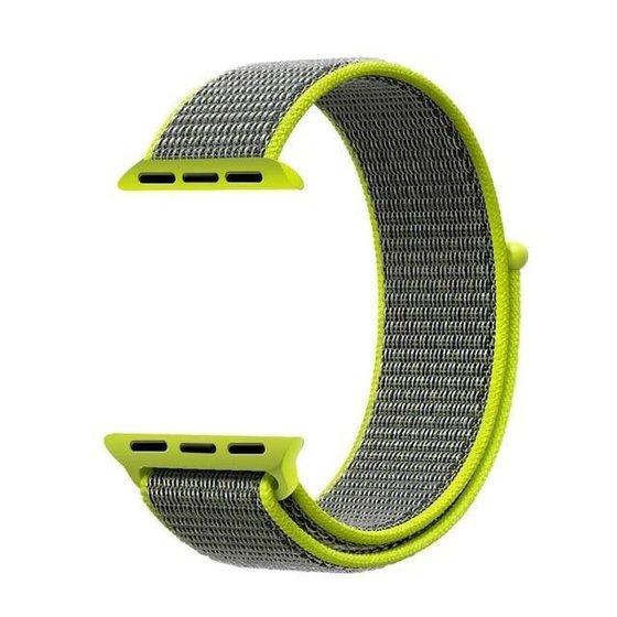 Microsonic Apple Watch Series 5 44mm Hasırlı Kordon Woven Sport Loop Flash