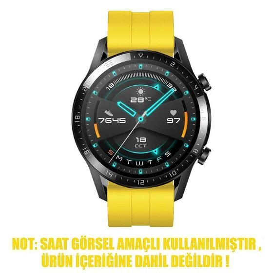 Microsonic Garmin Forerunner 645 Kordon, Silicone RapidBands Sarı