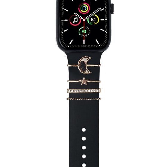 Microsonic Apple Watch 6 40mm Kordon Aksesuarı Crescent and Star Charm