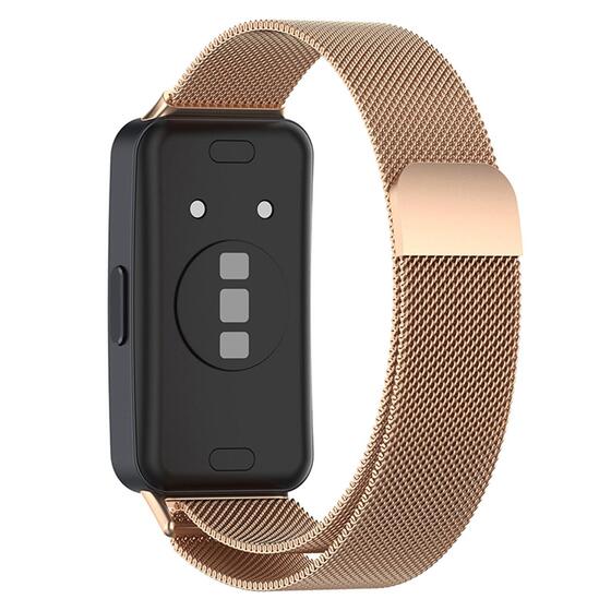 Microsonic Huawei Band 10 Milanese Loop Kordon Rose Gold