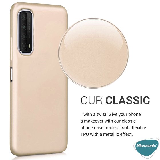 Microsonic Matte Silicone Huawei P Smart 2021 Kılıf Mavi