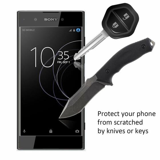 Microsonic Sony Xperia XA1 Plus Tam Kaplayan Temperli Cam Ekran koruyucu Kırılmaz Film Siyah