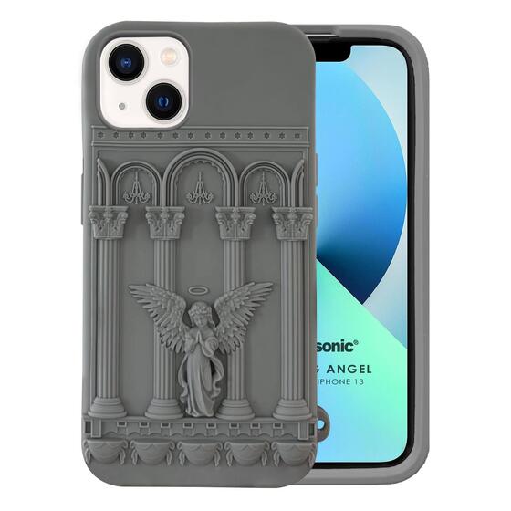 Microsonic Apple iPhone 14 Kılıf Praying Angel Gri