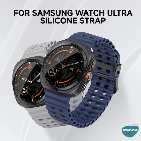 Microsonic Samsung Galaxy Watch Ultra Kordon Flexi Sport Turuncu