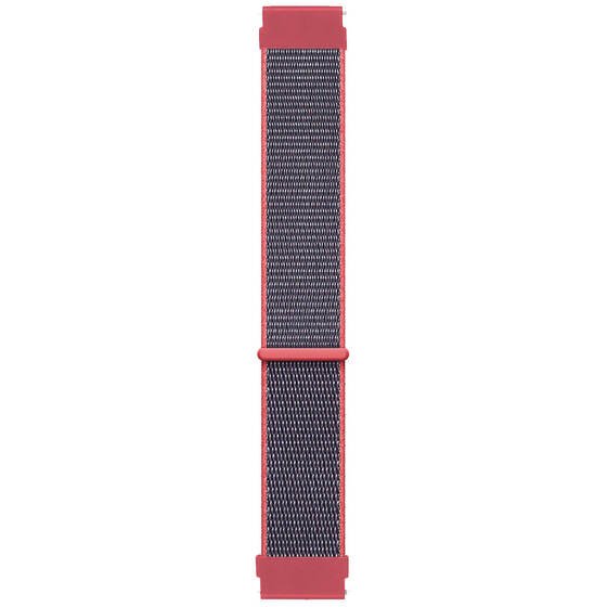 Microsonic Amazfit GTS 2 42mm Hasırlı Kordon Woven Sport Loop Koyu Pembe