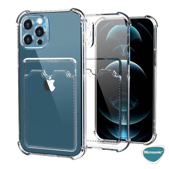 Microsonic Apple iPhone 15 Pro Max Card Slot Shock Kılıf Şeffaf