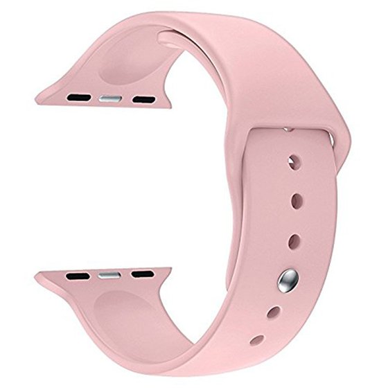 Microsonic Apple Watch Series 3 38mm Silikon Kordon Pembe