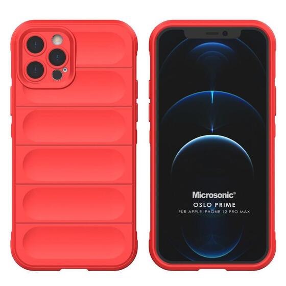 Microsonic Apple iPhone 12 Pro Max Kılıf Oslo Prime Kırmızı