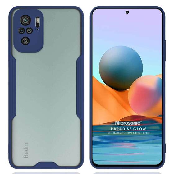 Microsonic Xiaomi Redmi Note 10S Kılıf Paradise Glow Lacivert