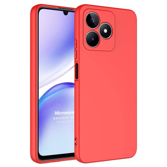 Microsonic Realme C53 Kılıf Groovy Soft Kırmızı