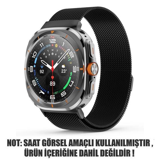 Microsonic Samsung Galaxy Watch Ultra Milanese Loop Kordon Siyah