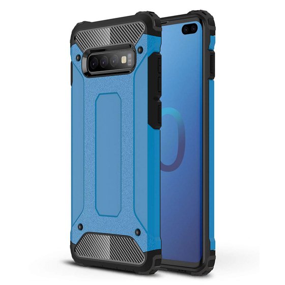 Microsonic Samsung Galaxy S10 Plus Kılıf Rugged Armor Mavi