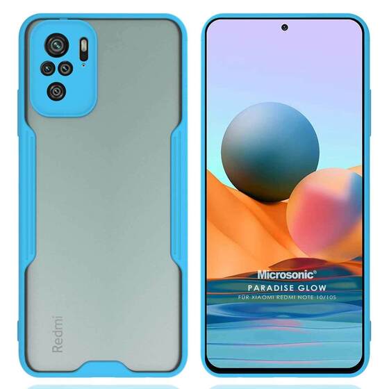 Microsonic Xiaomi Redmi Note 10 Kılıf Paradise Glow Turkuaz