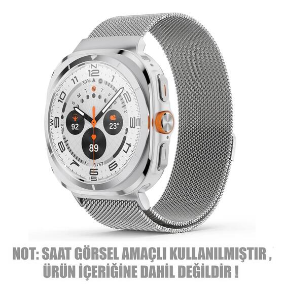 Microsonic Samsung Galaxy Watch Ultra Milanese Loop Kordon Gümüş