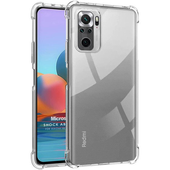 Microsonic Xiaomi Redmi Note 10 Kılıf Shock Absorbing Şeffaf