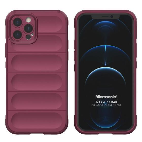 Microsonic Apple iPhone 12 Pro Kılıf Oslo Prime Bordo