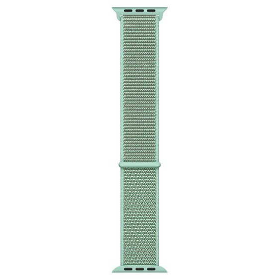 Microsonic Apple Watch Series 3 42mm Hasırlı Kordon Woven Sport Loop Marine Green