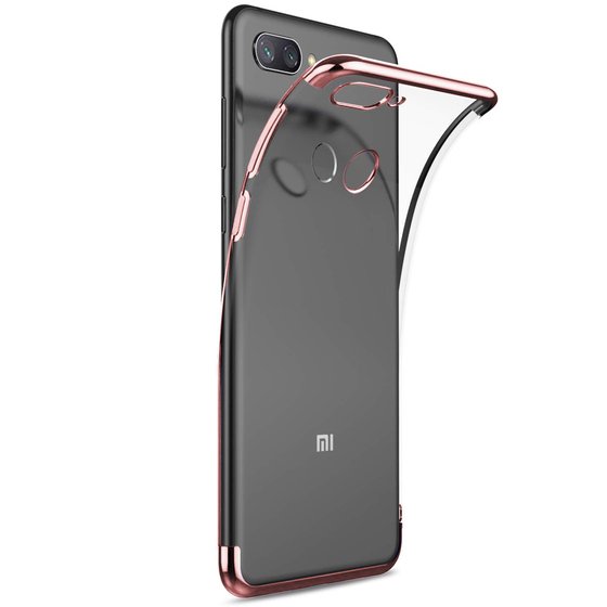 Microsonic Xiaomi Mi 8 Lite Kılıf Skyfall Transparent Clear Rose Gold