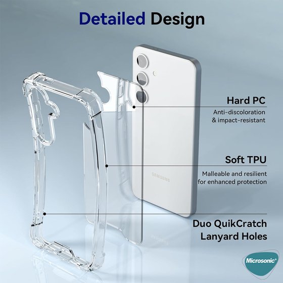 Microsonic Samsung Galaxy S24 Kılıf Shock Absorbing Şeffaf