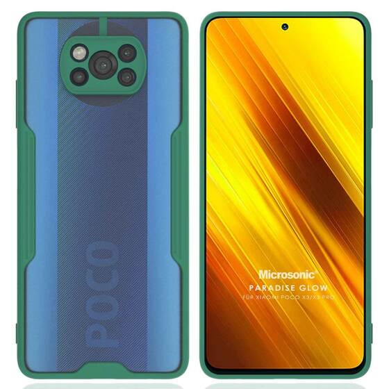 Microsonic Xiaomi Poco X3 Pro Kılıf Paradise Glow Yeşil