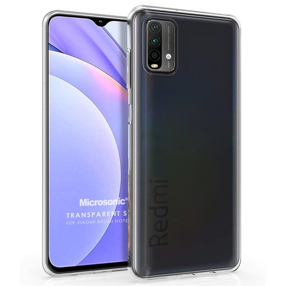 Microsonic Xiaomi Redmi Note 9 4G Kılıf Transparent Soft Beyaz