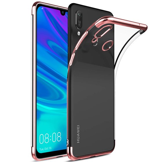 Microsonic Huawei Y6 2019 Kılıf Skyfall Transparent Clear Rose Gold