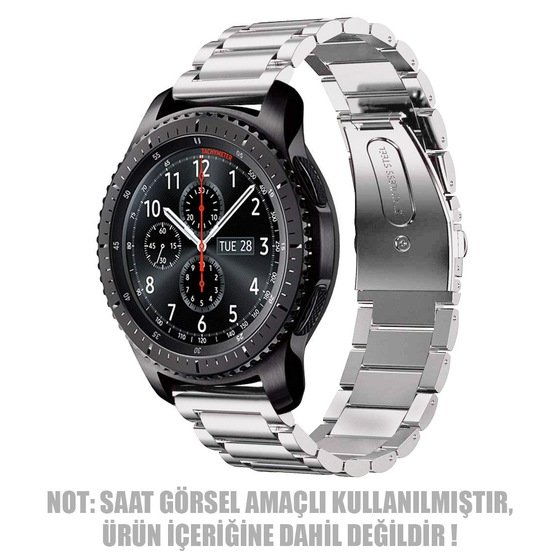 Microsonic Amazfit GTS 2 42mm Metal Stainless Steel Kordon Gümüş