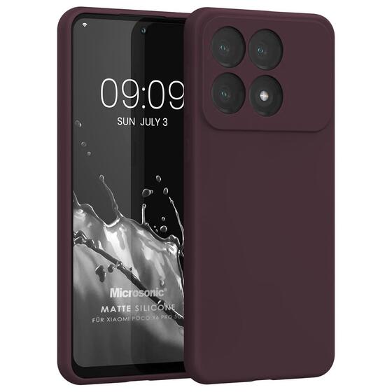 Microsonic Matte Silicone Xiaomi Poco X6 Pro 5G Kılıf Mor