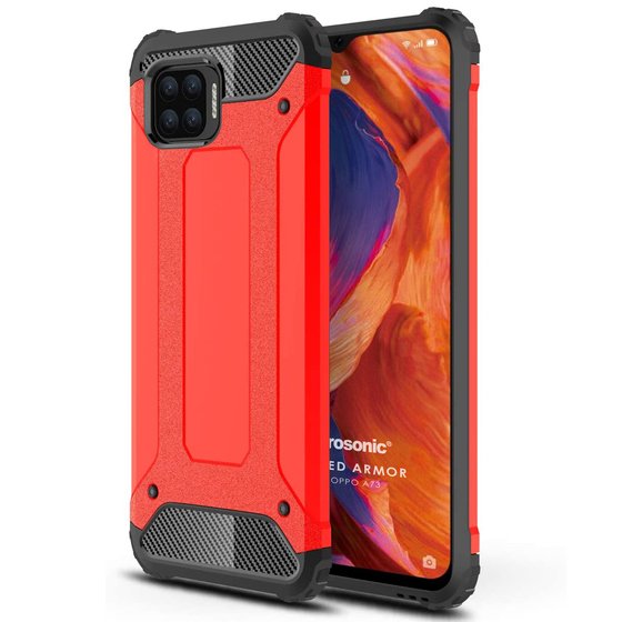 Microsonic Oppo A73 Kılıf Rugged Armor Kırmızı