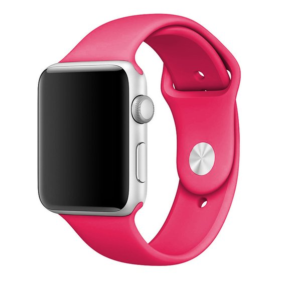 Microsonic Apple Watch Series 2 42mm Silikon Kordon Koyu Pembe