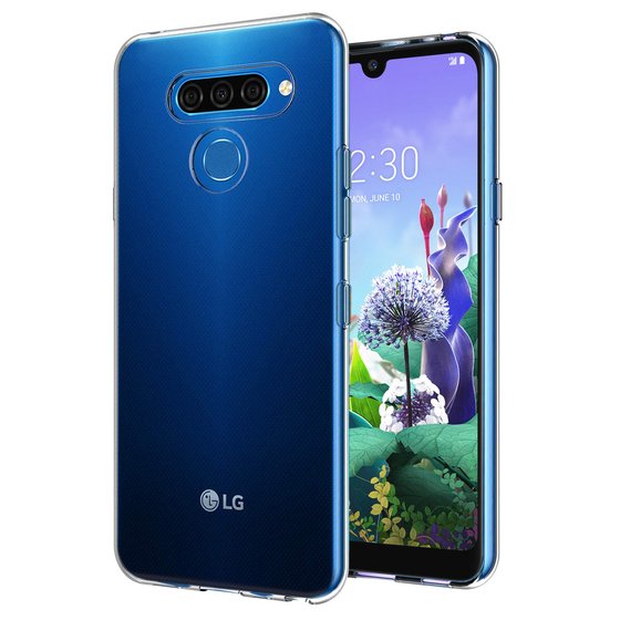 Microsonic LG Q60 Kılıf Transparent Soft Beyaz