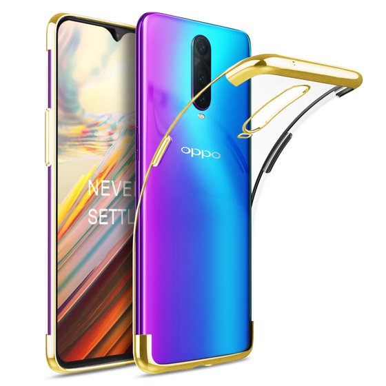 Microsonic Oppo RX17 Pro Kılıf Skyfall Transparent Clear Gold