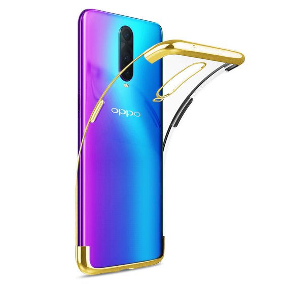 Microsonic Oppo RX17 Pro Kılıf Skyfall Transparent Clear Gold