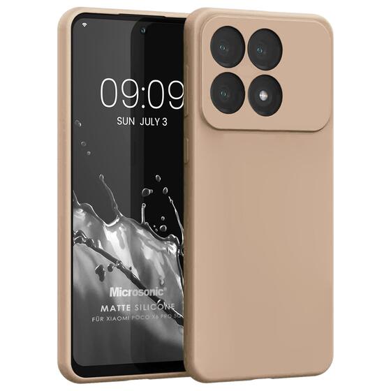 Microsonic Matte Silicone Xiaomi Poco X6 Pro 5G Kılıf Gold