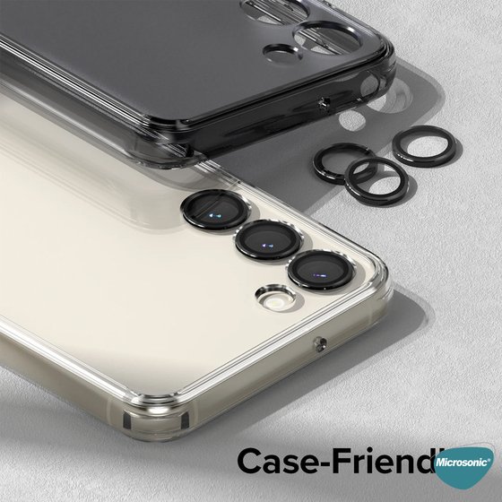 Microsonic Samsung Galaxy A55 Tekli Kamera Lens Koruma Camı Siyah