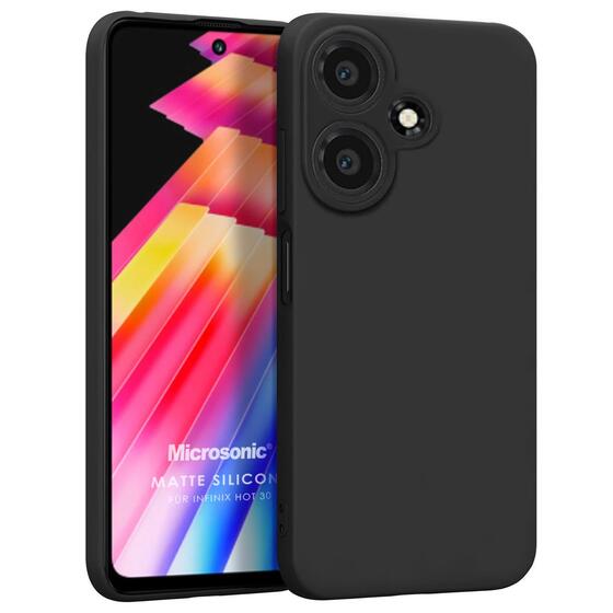 Microsonic Matte Silicone Infinix Hot 30 Kılıf Siyah