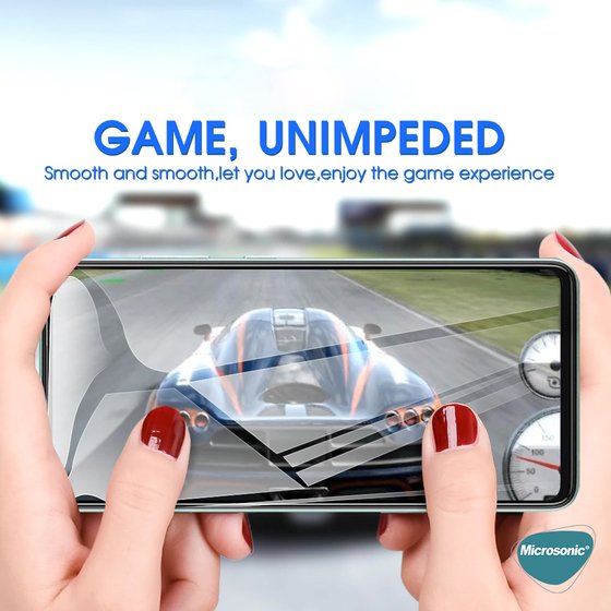 Microsonic Samsung Galaxy A56 Tam Kaplayan Temperli Cam Ekran Koruyucu Siyah