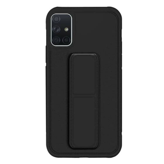 Microsonic Samsung Galaxy A71 Kılıf Hand Strap Siyah