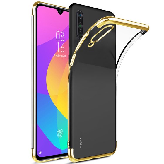 Microsonic Xiaomi Mi 9 Lite Kılıf Skyfall Transparent Clear Gold