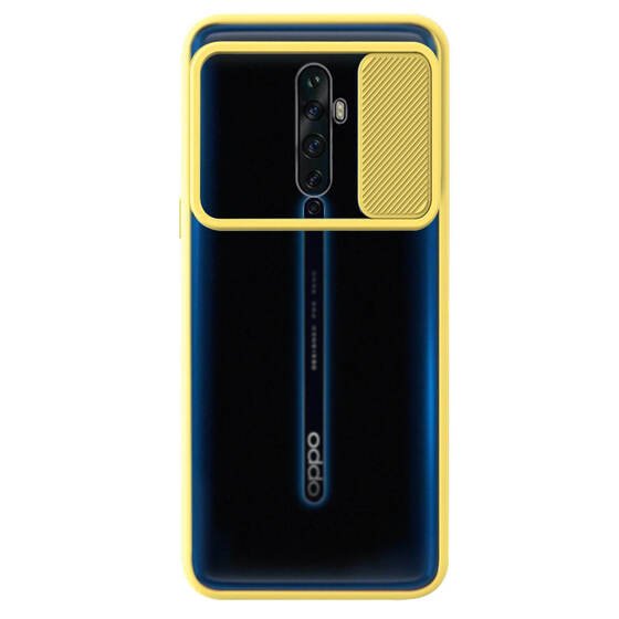 Microsonic Oppo Reno 2Z Kılıf Slide Camera Lens Protection Sarı